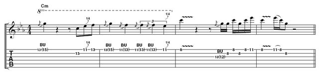 How to play blues guitar like Albert King Lick 2: More tricky string bends here. There's no need to rush through them though, as this should sound very deliberate. There's a chance to show off more speed in bar 3.